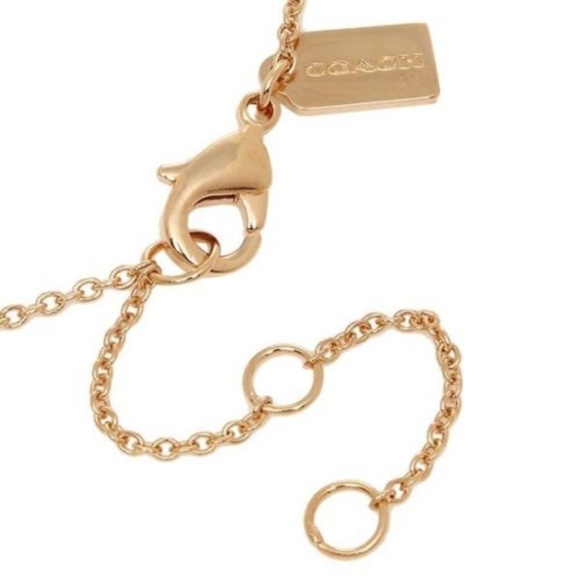 Coach F27135 Open Circle Heart Rose Gold Necklace - Picture 6 of 8